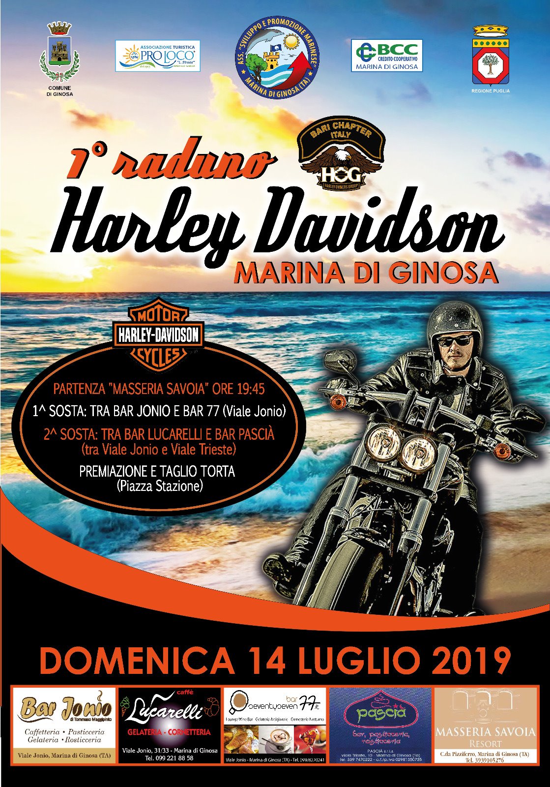 1° raduno Harley-Davidson a Marina di Ginosa
