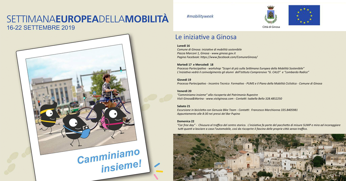 SETTIMANA EUROPEA DELLA MOBILITÀ SOSTENIBILE 2019