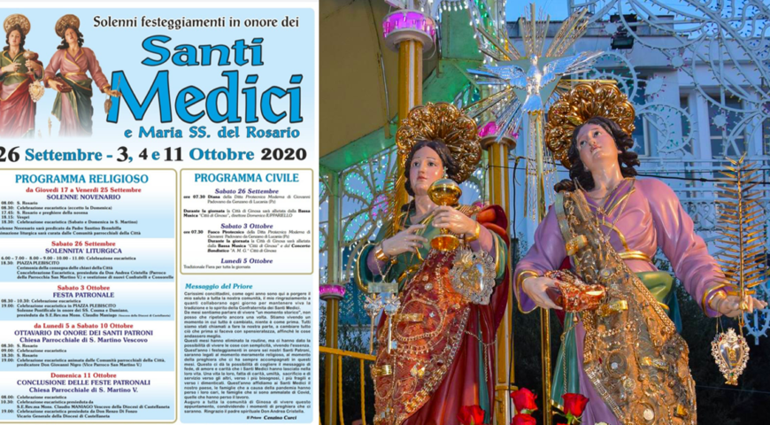 Copertina feste patronali santi medici 2020